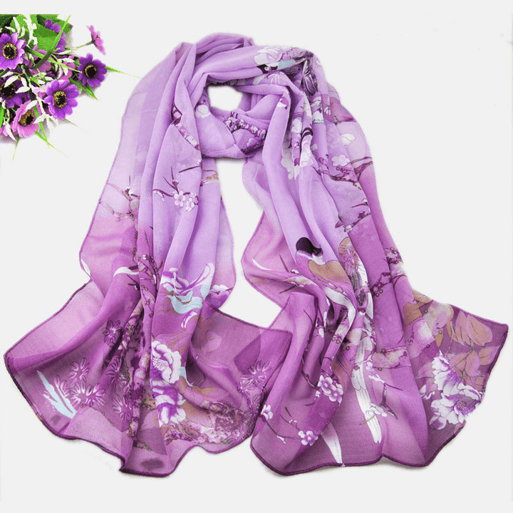 Chiffon Printed Chiffon Scarf for Women