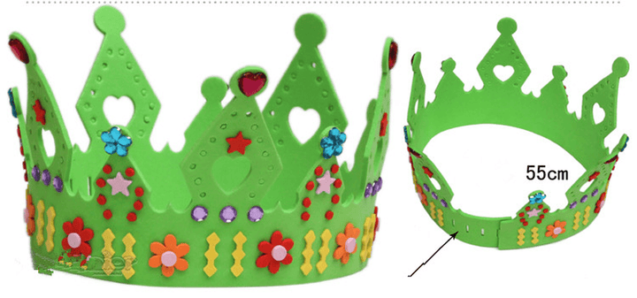 Holiday Handmade DIY Birthday Crown Sun Hat Glasses Eva Making Paste Painting Children Making Material Package