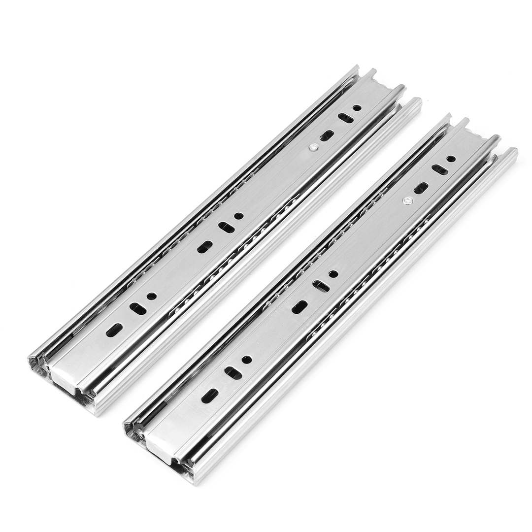 2Pcs 10-20Inch 45Mm Full Extension Close Ball Bearing Drawer Runners Slides Cabinet Guide Rail Slide