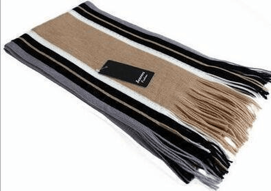 Men'S Striped Scarf Korean Style All-Match