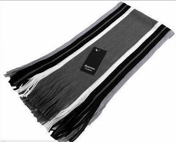 Men'S Striped Scarf Korean Style All-Match