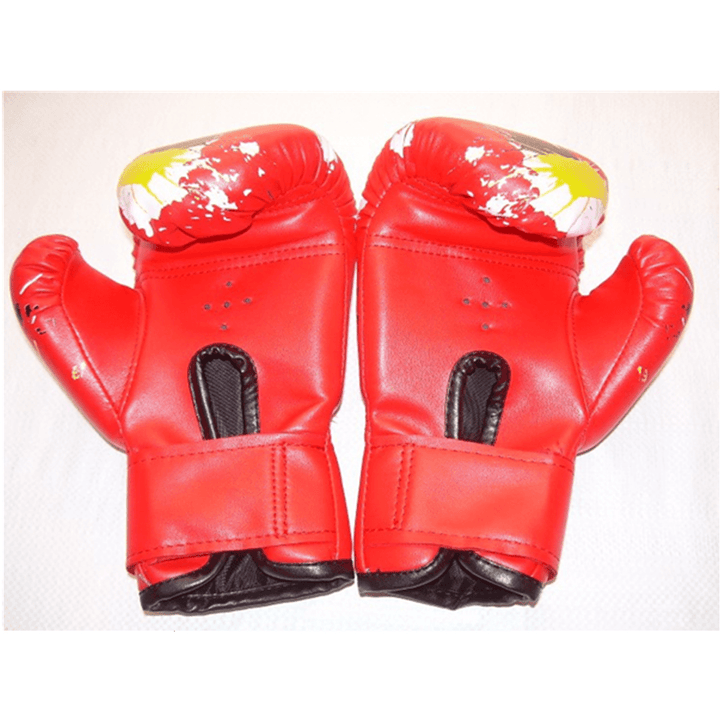 1 Pair Kids Boxing Gloves Punching Bag Training Thai Muay Kickboxing Sparring Gloves for 3-12 Years Old