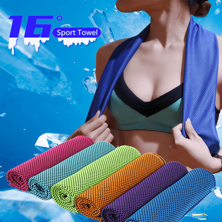 30X90Cm 16℃ Microfiber Portable Quick-Drying Sports Towel Travel Jogger Cloth Camping Swimming Gym Washcloth