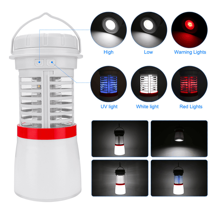 3 in 1 Electric Mosquito Killer Lamp LED Home Outdoor Mosquito Repellent Safe No Radiation Mosquito Killer Lamp Flashlight Camping Light