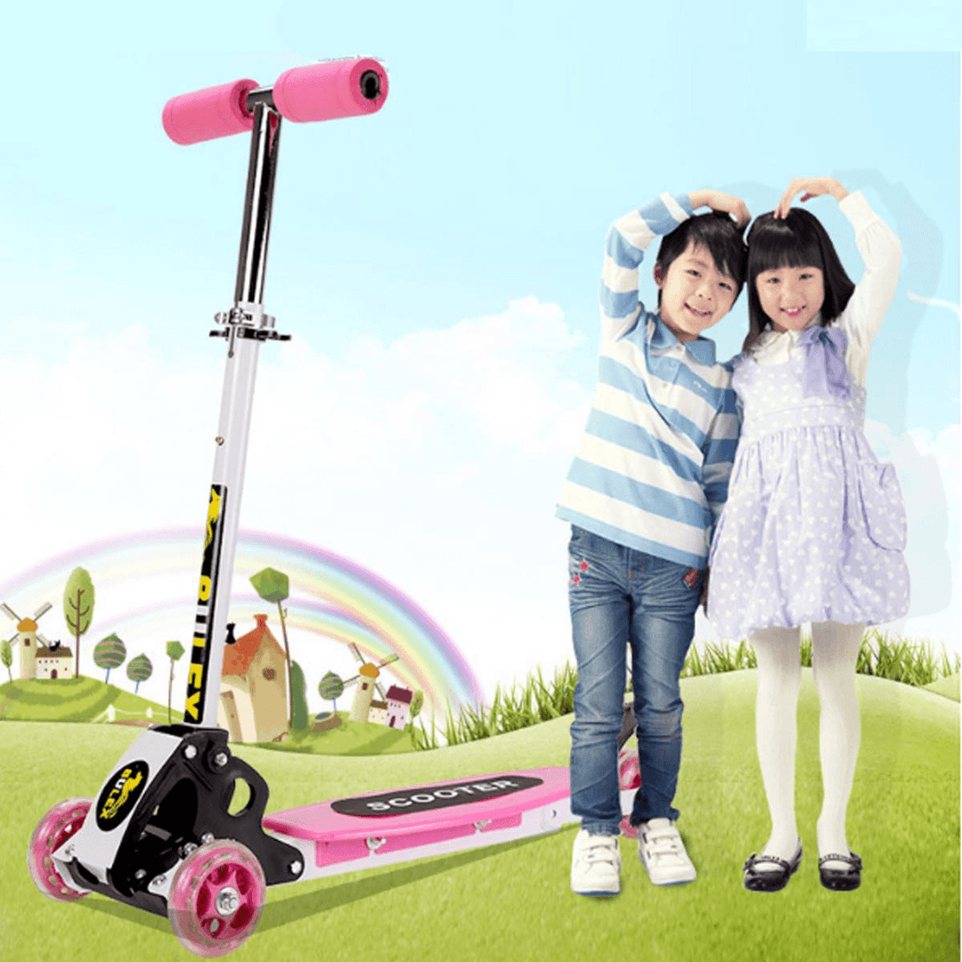 3 Wheels 15Km/H Foldable Aluminum Alloy PU Wheel Anti-Skidding Kick Scooter for Kids