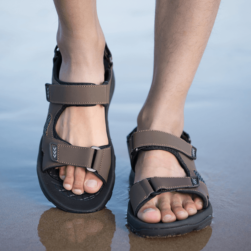 Men Microfiber Breathable Non Slip Opened Outdoor Casual Beach Sandals