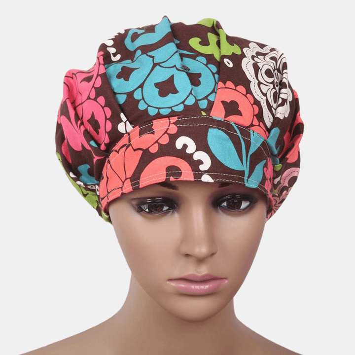 Surgical Scrub Hat Cap Bouffant Print Theme Fabric Medical