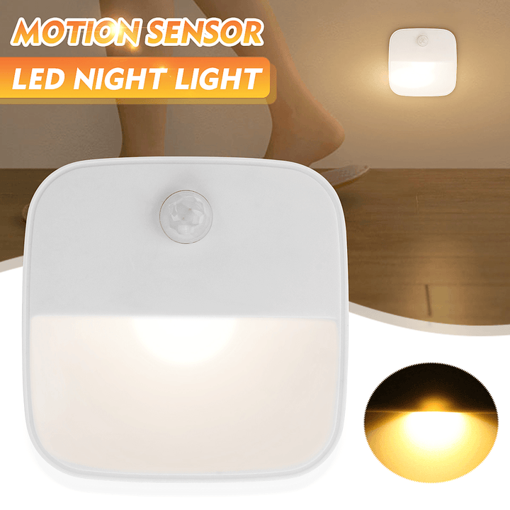 110-220V EU Plug Motion Sensor Night Light Auto Turn On/Off Human Movement Sensing Lamp