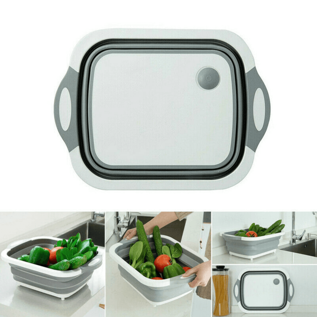 4 in 1 Foldable Multifunctional Board Tool Fruit Vegetables Sink Drain Storage Basket