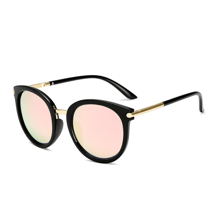 Woman Metal Frame Anti-Uv Outdoor Glasses High Definition Sunglasses