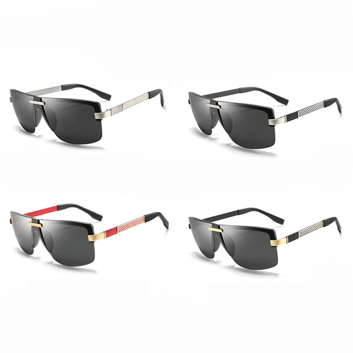 Outdoor Square Rimless Luxury UV400 Polarized Sunglasses