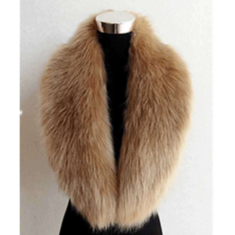 Faux Fox Fur Ladies Shawl Big Fur Collar Scarf