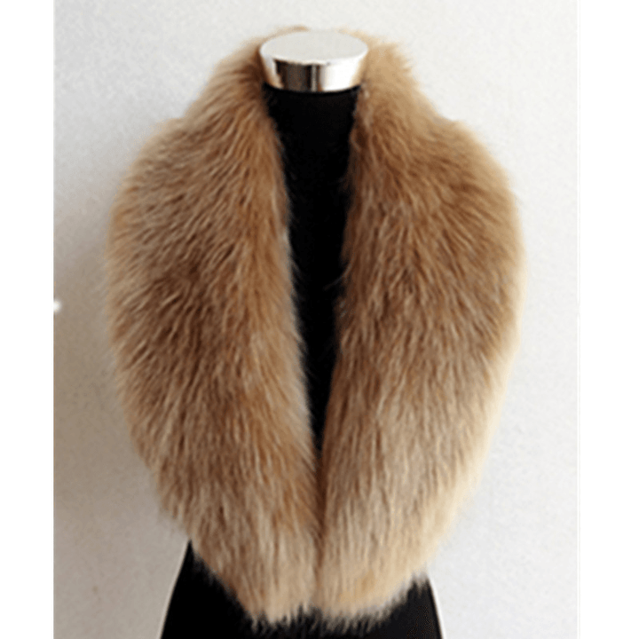 Faux Fox Fur Ladies Shawl Big Fur Collar Scarf