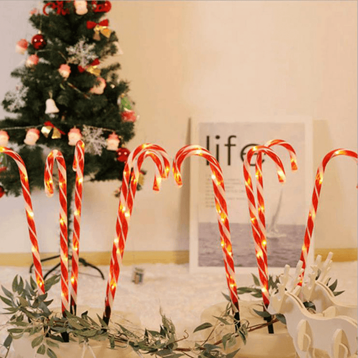 2020 Christmas Light Pathway Candy Cane Walkway Light USB Powered Light for Street Lamp Outdoor Garden Yard Christmas'S Decor