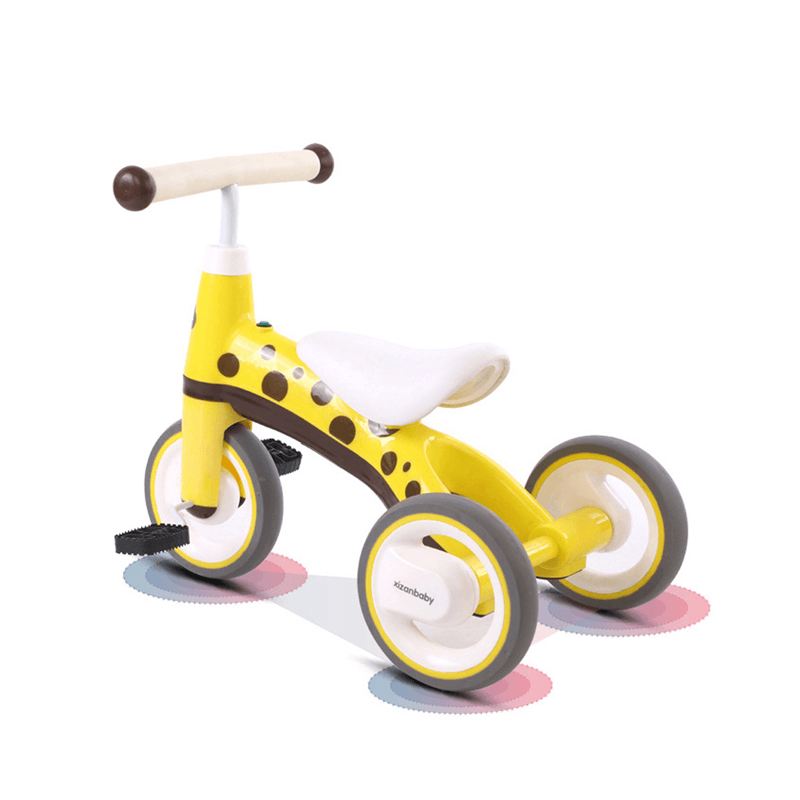 3.5KG Soft Leather Seat Children'S Three-Wheeled Scooter with Cartoon Shape Built-In Music Children Balance Car