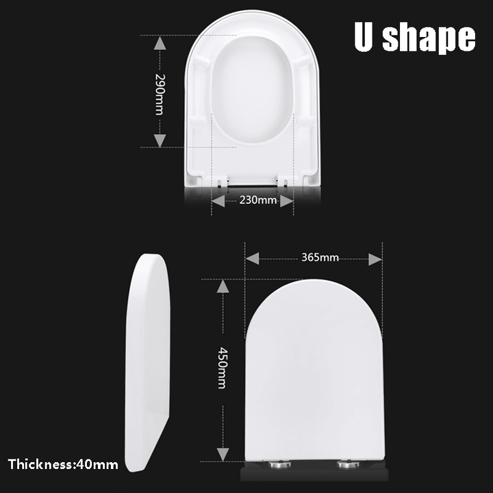 4 Type White Cover Front Toilet Seat Covers Lid Soft Open Close Easy Clean Higer Thickened Universal Descending Toilet Cover