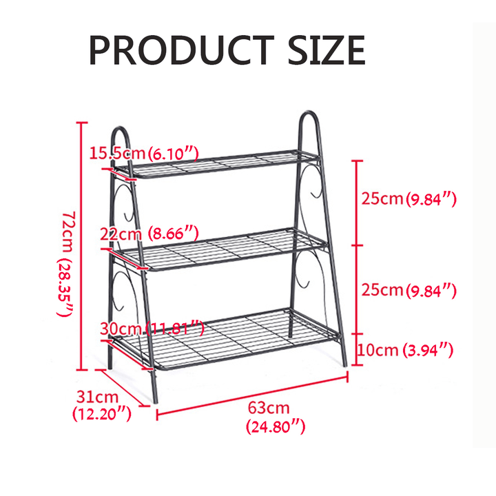 Three Layers of Ironwork Shoe Rack Modern Simple Style Shoe Cabinets