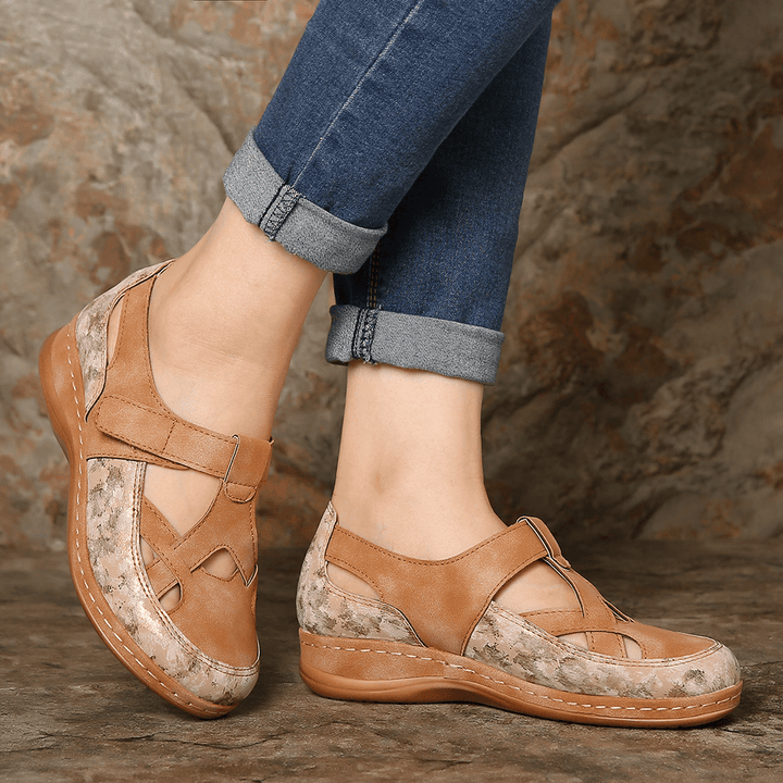 Women Casual Cross Strap Hollow Out Comfortable Flats