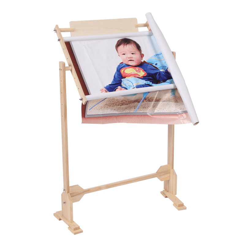 Solid Wooden Frames Table Cross Stitch Frame Embroidery Floor Stand for Needlework Sewing Handmade Tools