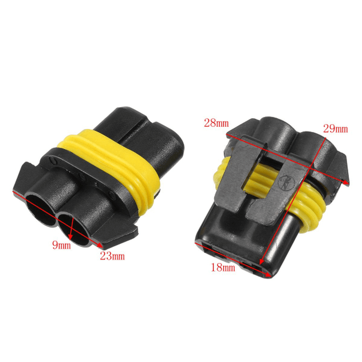 2PCS 9005 9006 HB4 HB3 Female Bulb Terminals Connectors Male HID Xenon Light Socket Plug Set