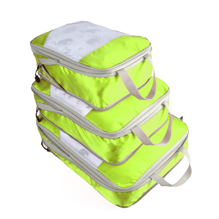 3Pcs/Set IPREE Colourful Waterproof Travel Camping Clothes Storage Bag Wardrobe Luggage Cube Container Organizer