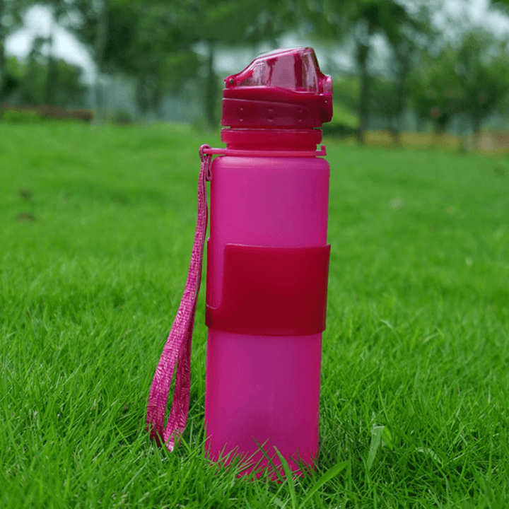 650Ml Silicone Collapsible Sports Water Bottle Folding Drink Water Fitness Riding Running Kettle