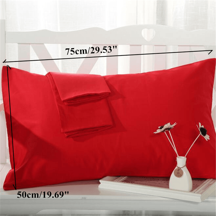 2 Pcs Cotton Cloth Pillow Case Covers Bed Pillowcase Standard Queen Size