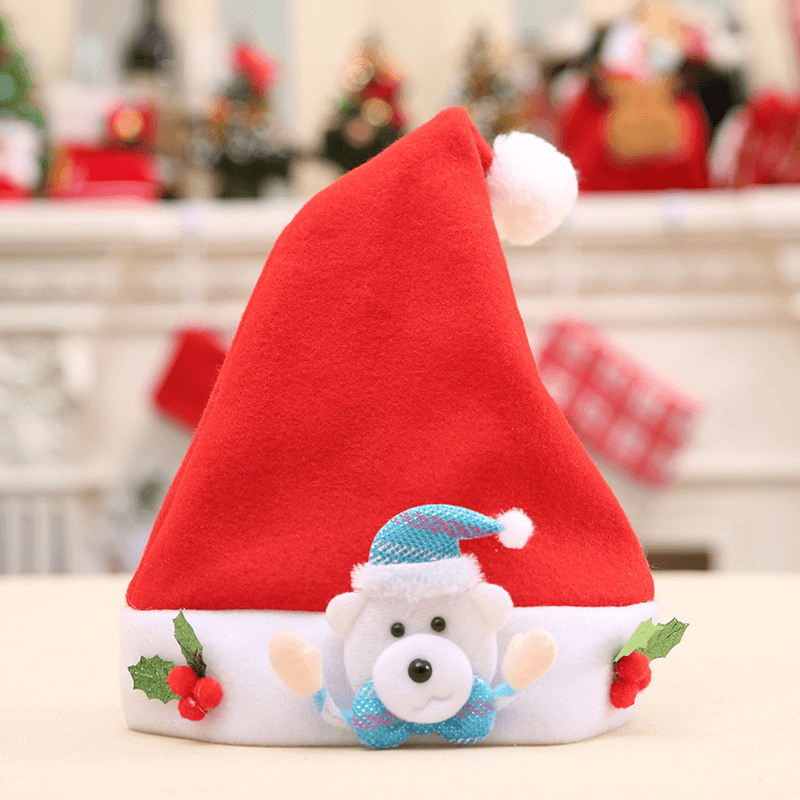 Lovely Children Baby Christmas Santa Claus Hat Santa Claus Elk Snowman Festival Party Xmas Decoration