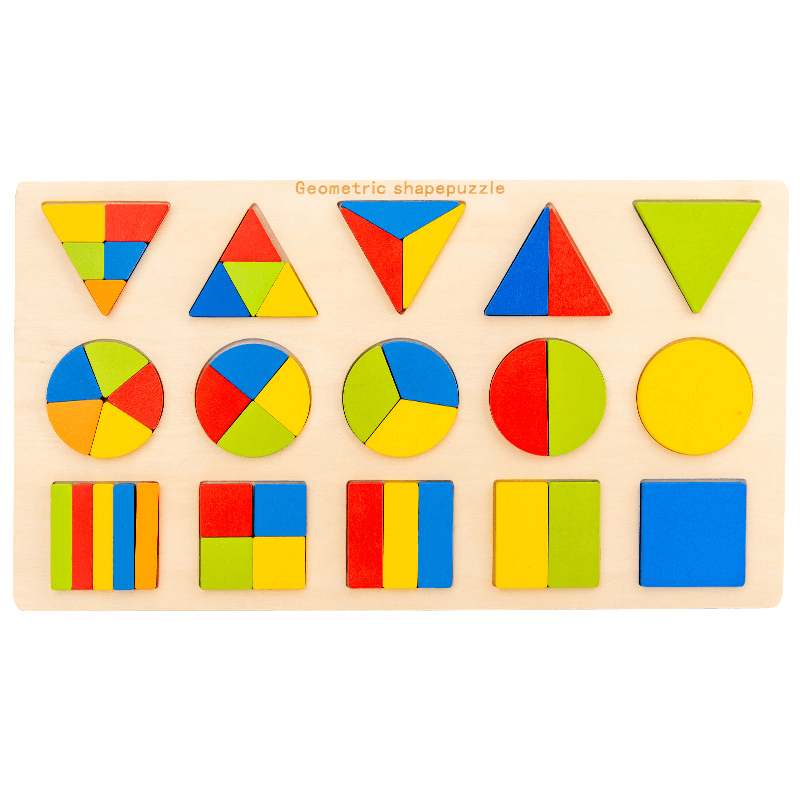 Jigsaw Geometry Montessori Early Education Puzzle Board