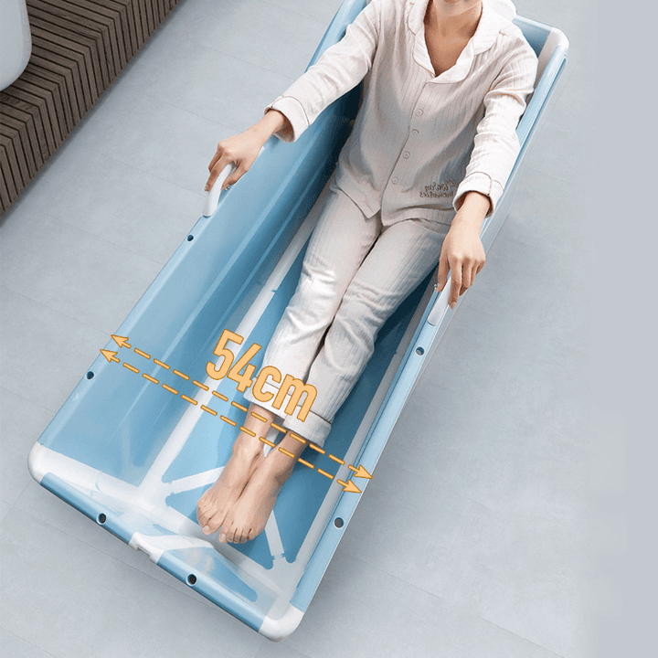 Xiaoshutong 1104 1.36M Portable Folding Adult Bathtub Surround Lock Temperature Stable without Rollover Easy to Store for Bathroom