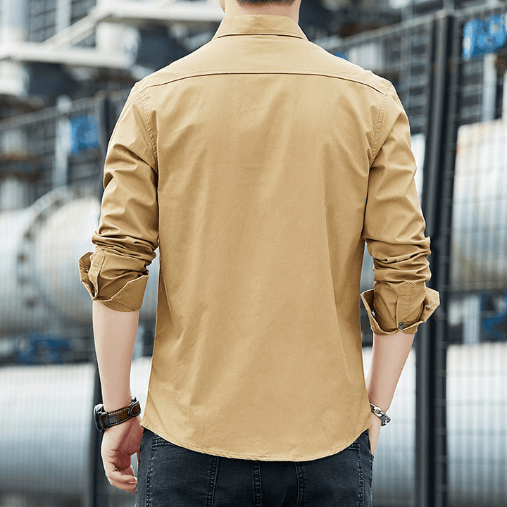 Casual Loose Tooling Jacket Men'S Shirt