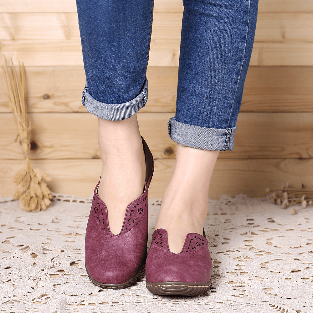 Women Stitcing Slip Resistant Casual Slip on Flats