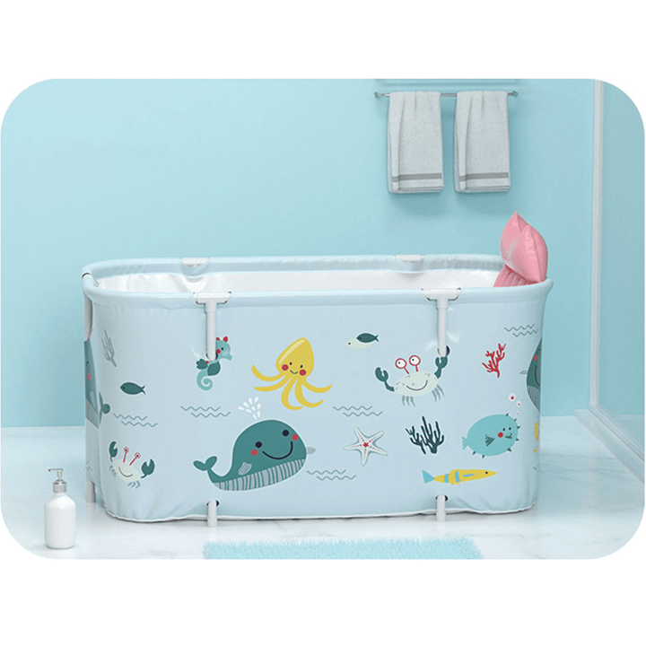 1.4M Folding Bathtub with Inflatable Back Friendly PVC Bath Bucket - MRSLM