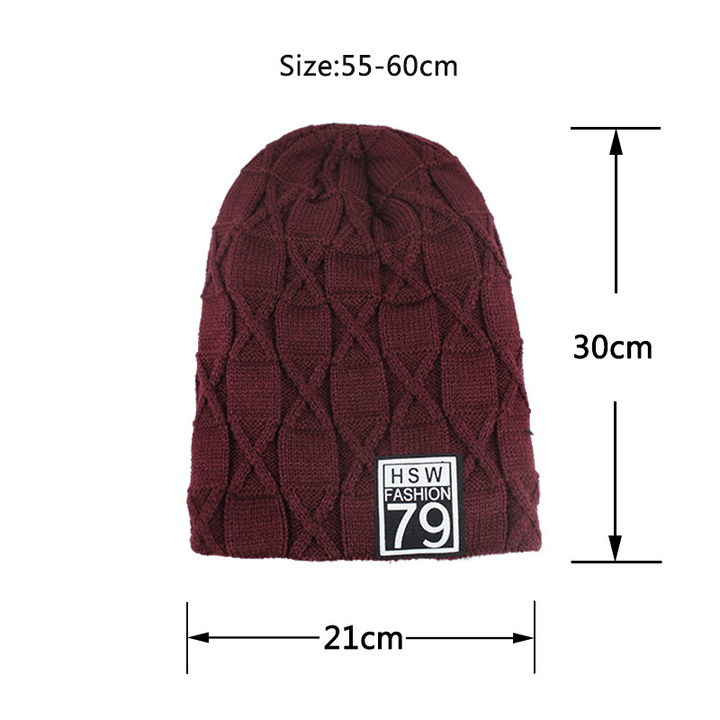 Unisex Winter Outdoor Sports Thicken Woolen Weaving Beanies