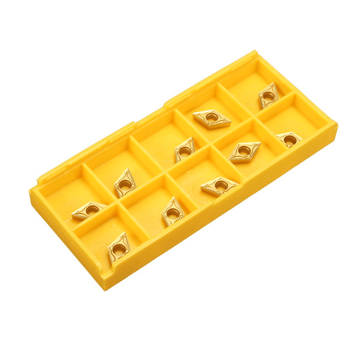 10Pcs DCMT0702 Carbide Inserts Lathe Turning Tool Holder Inserts for Stainless Steel