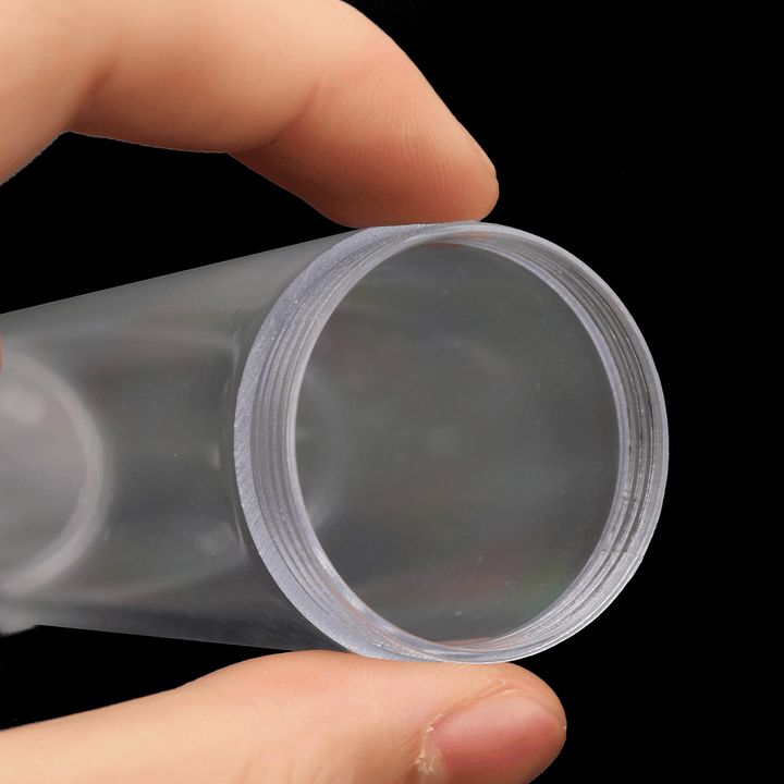 10Pcs/Set 25Mm round Clear Plastic Coin Tube Coin Holder Container for Quarter Dollar Storage Tube Screw