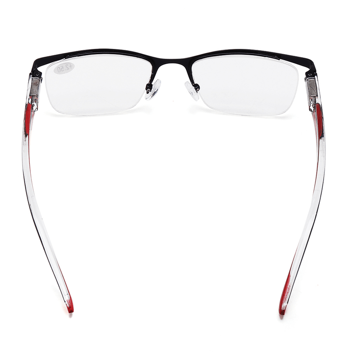 Men Women Retro round Half-Frame Readers Reading Glasses Stylish Computer Glasses with Case