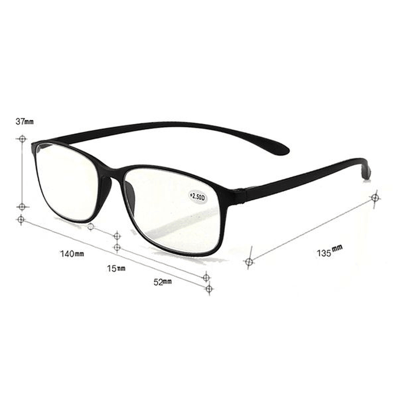 Men Women TR90 Flexible Reading Glasses Ultra-Light Pressure Reduce Eyeglass