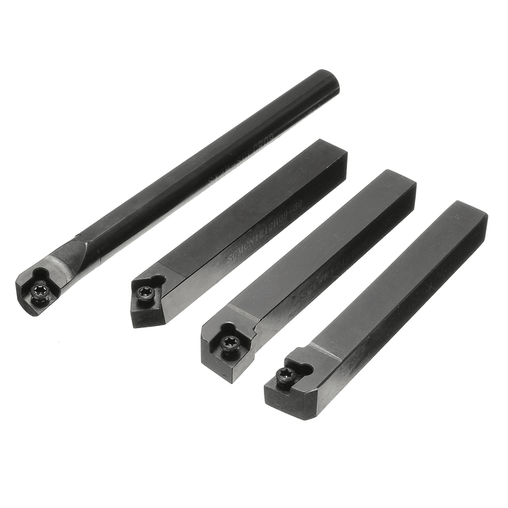 4Pcs 12Mm Shank External Turning Tool with CCMT09T304 Carbide Inserts CNC Machine Tools Turning