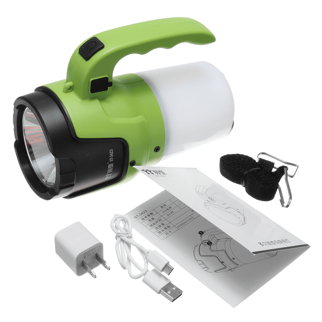 Outdoor Emergency Light Strong Camping Light Flashlight USB Rechargeable Patrol Lamp