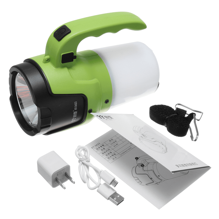 Outdoor Emergency Light Strong Camping Light Flashlight USB Rechargeable Patrol Lamp