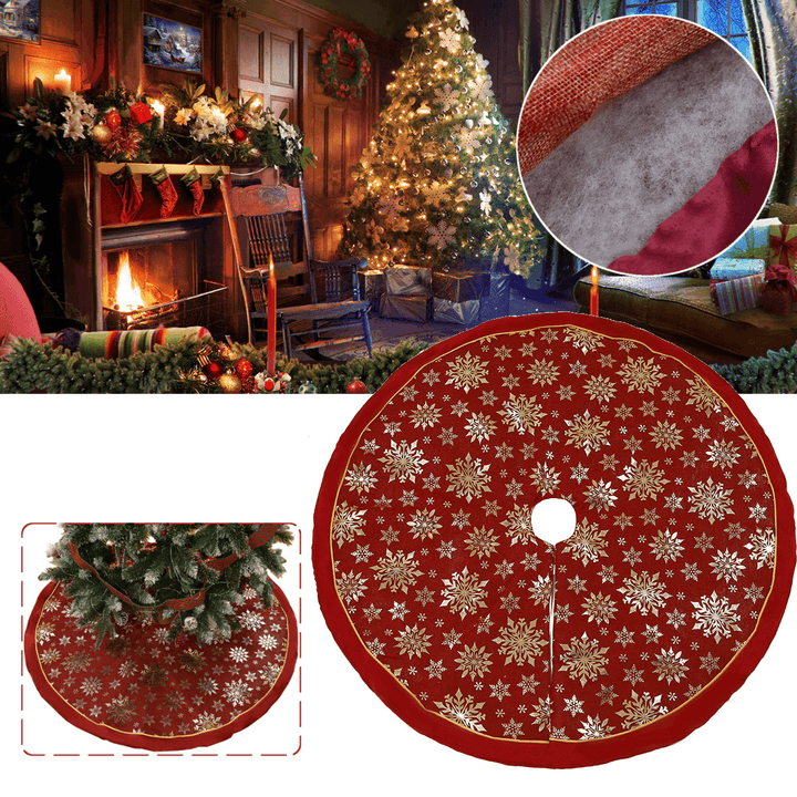 120Cm Stitched Santa Christmas Snowflake Skir Tree Skirt for Home New Year 2020 Christmas Fancy Decoration