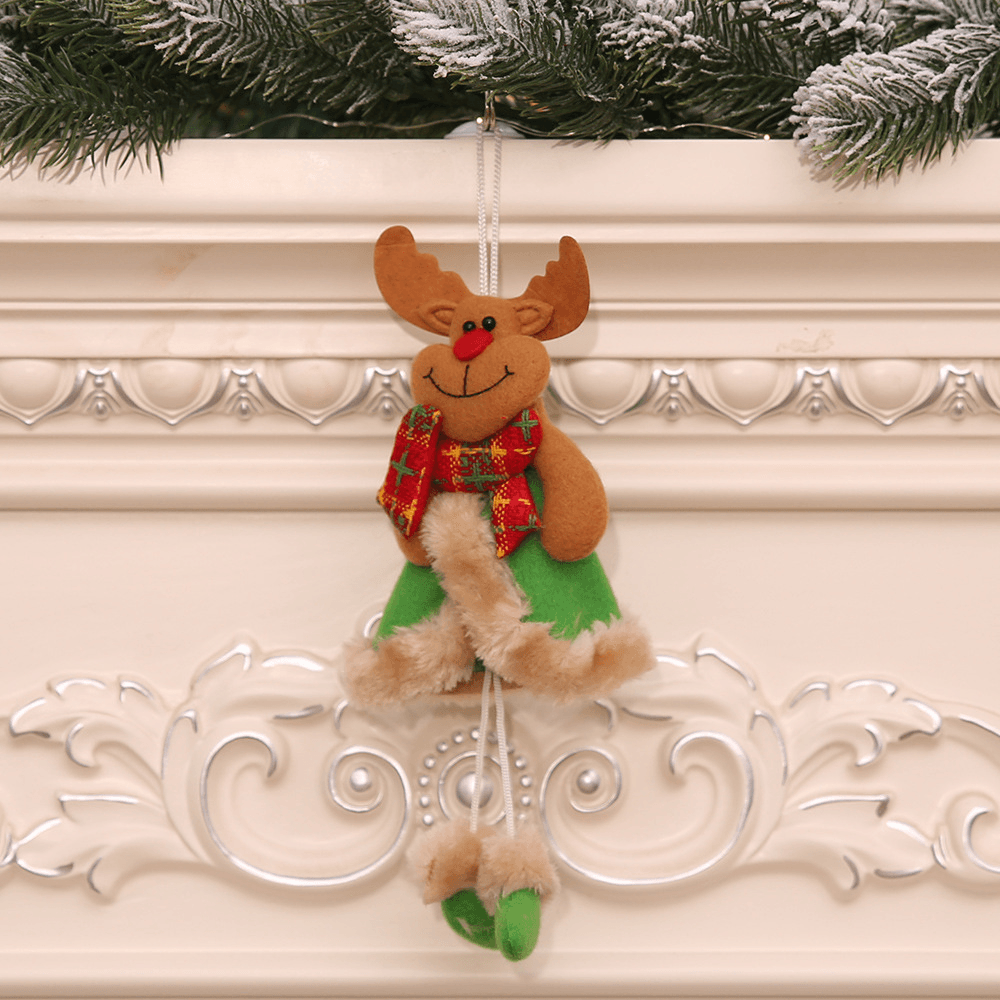 Christmas Decorations Christmas Tree Elk Doll Santa Snowman Ornaments New Year Decoration - MRSLM