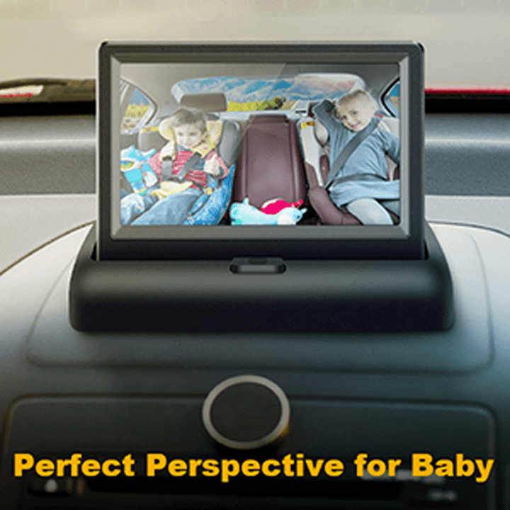 Baby Safety Car Monitor Camera Monitored Mirror 120¬∞ Viewing Angle Night Vision Side Driving HD Lens Display for Observe the Baby'S Move