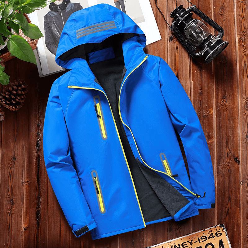 Men'S Loose Large Size Cotton-Padded Jacket Warm Hiking Jacket