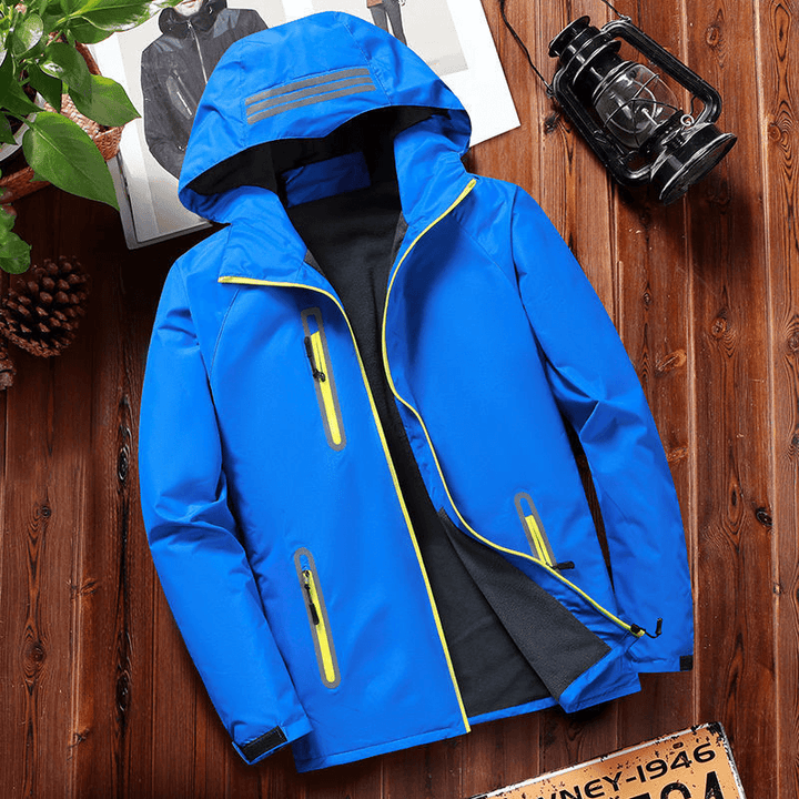 Men'S Loose Large Size Cotton-Padded Jacket Warm Hiking Jacket