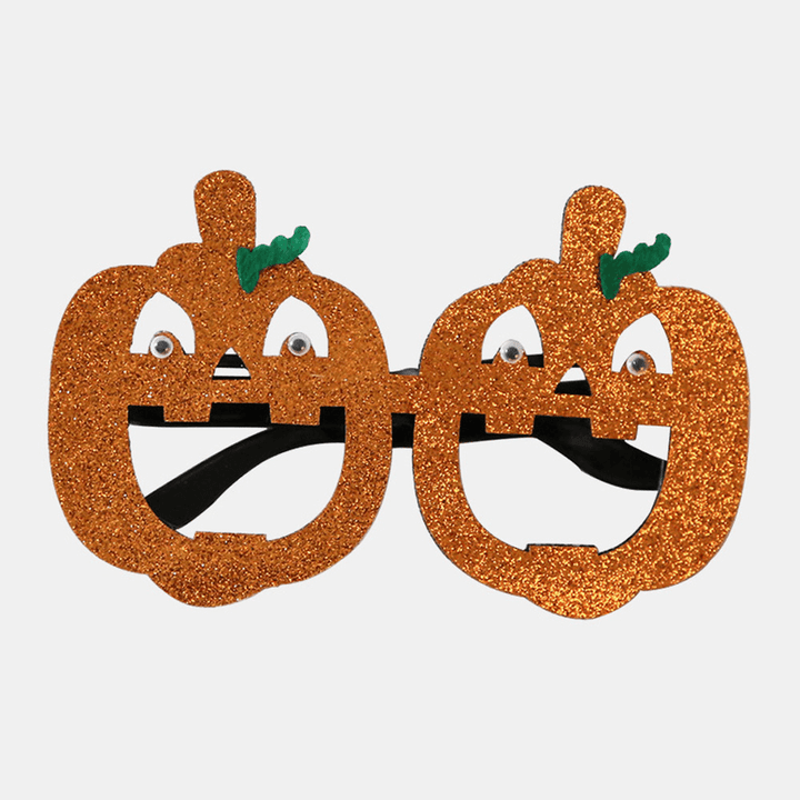 Unisex Felt Cloth Halloween Glasses Children Spider Pumpkin Skull Funny Party Decoration Glasses - MRSLM