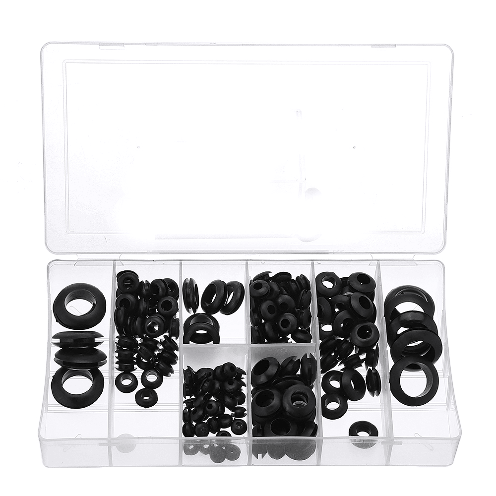 Suleve‚Ñ¢ MXRW5 180Pcs Rubber O Ring Washer Grommets Ring Anti-Slip Gasket Seal Assortment Set