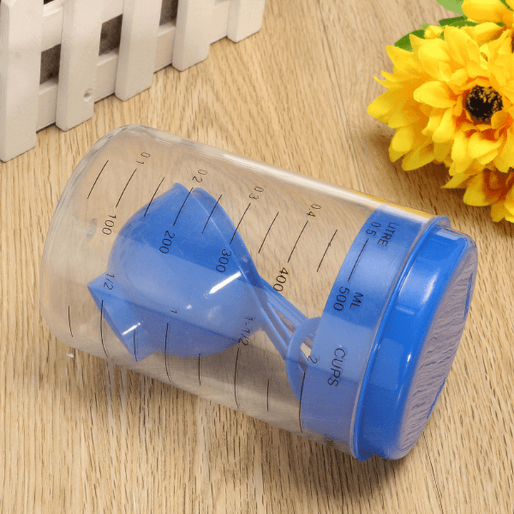 500ML Plastic Craft Tea Spoon Measuring Cup with Spoons Set for Lab