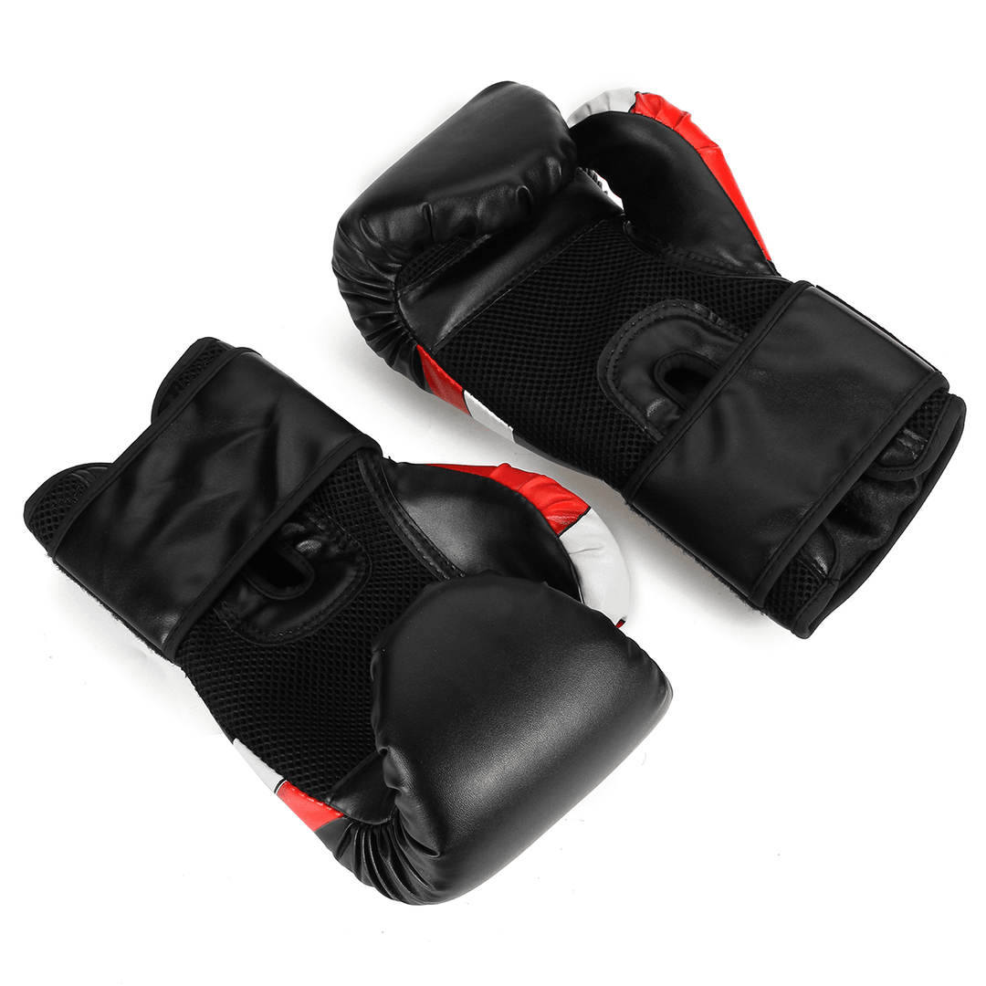 1 Pair Red/Black Adult Boxing Gloves Professional Sandbag Liner Gloves Kickboxing Gloves Men Women Boxing Training Fighting Tool